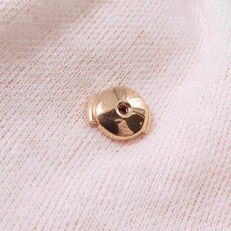 Pre Owned Hermes Diamond Clou d'H Stud Earrings 18K Pink Gold