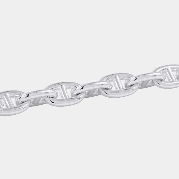 Pre Owned Hermes Chaine D'Ancre 13 Frames Bracelet Silver 925