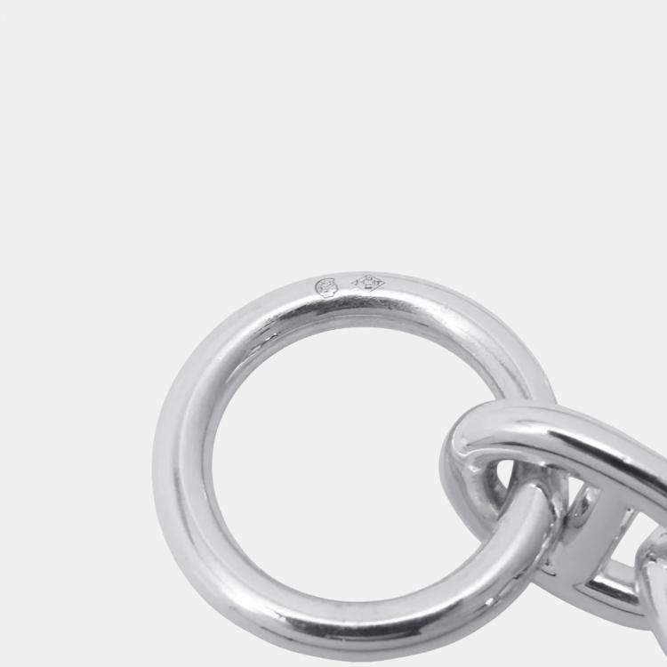 Pre Owned Hermes Chaine D'Ancre 13 Frames Bracelet Silver 925