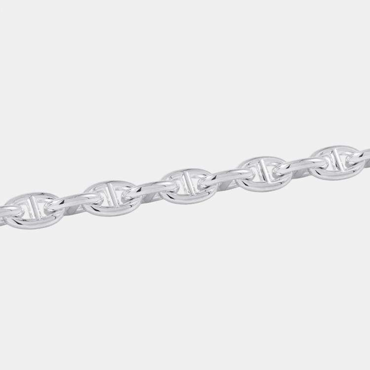 Pre Owned Hermes Chaine D'Ancre 43 Frames Necklace PM Silver 925