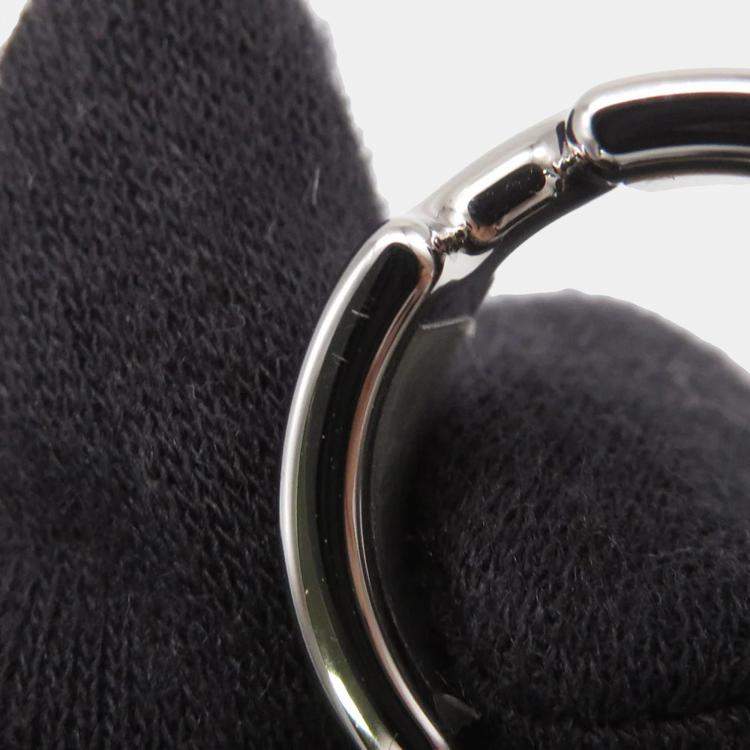 Pre Owned Hermes Orump Ring Size PM/S/#11 Black Epsom Metal