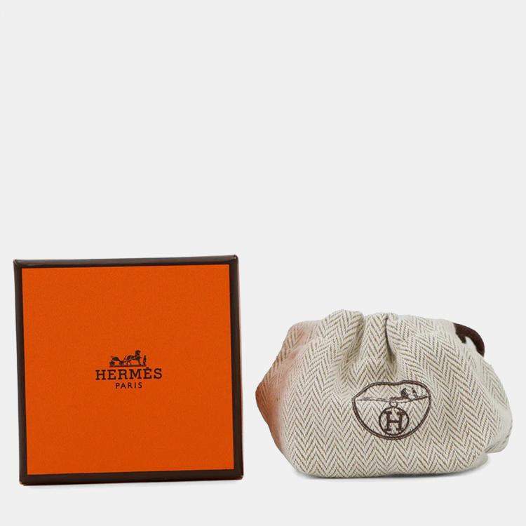 Pre Owned Hermes Orump Ring Size PM/S/#11 Black Epsom Metal