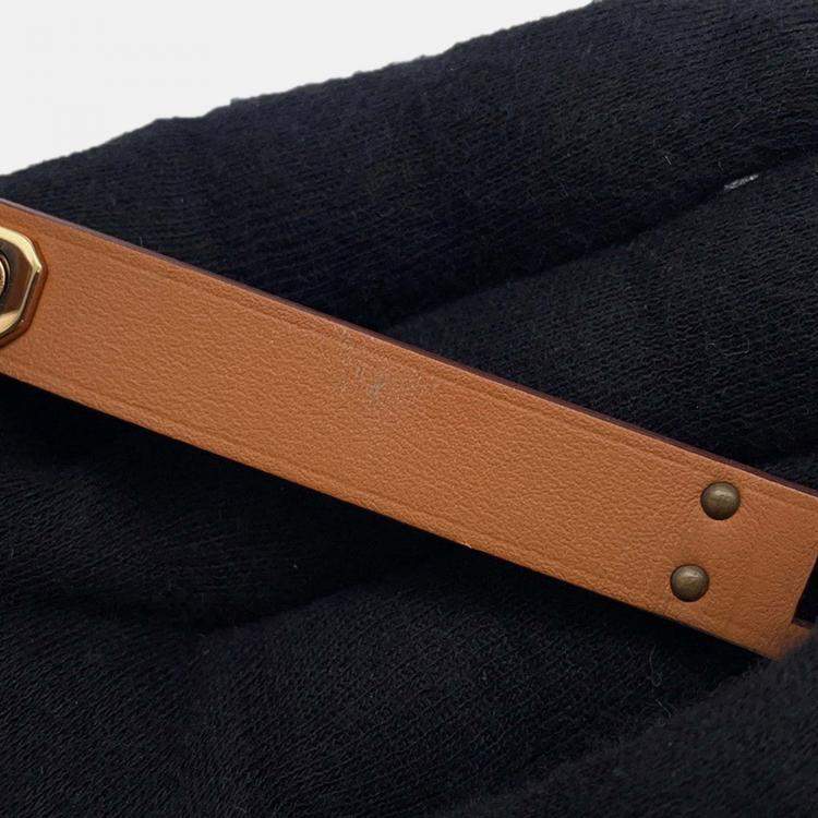 Pre Owned Hermes As De Coeur Bracelet Size T2 Gold Swift Leather