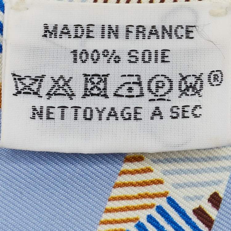 Pre Owned Hermès Blue Silk Cavalcadour Morning Twilly