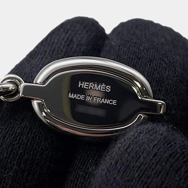 Pre Owned Hermes Mini Mayon Necklace Size Pm Poodle Lacquer Metal