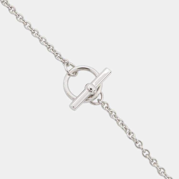 Pre Owned Hermes Mini Mayon Necklace Size Pm Poodle Lacquer Metal