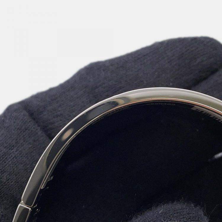 Pre Owned Hermes Clic Clac H Size Pm Rose Candor/Silver Metal Enamel