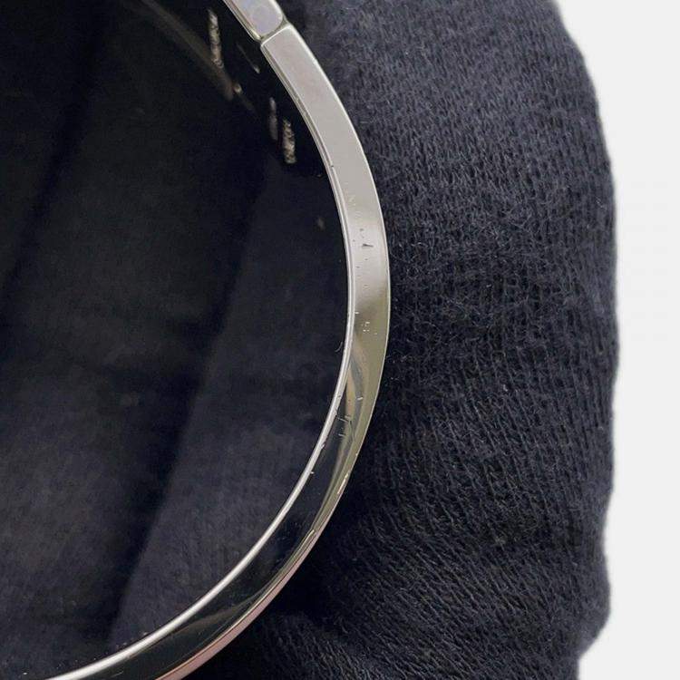 Pre Owned Hermes Clic Clac H Size Pm Rose Candor/Silver Metal Enamel