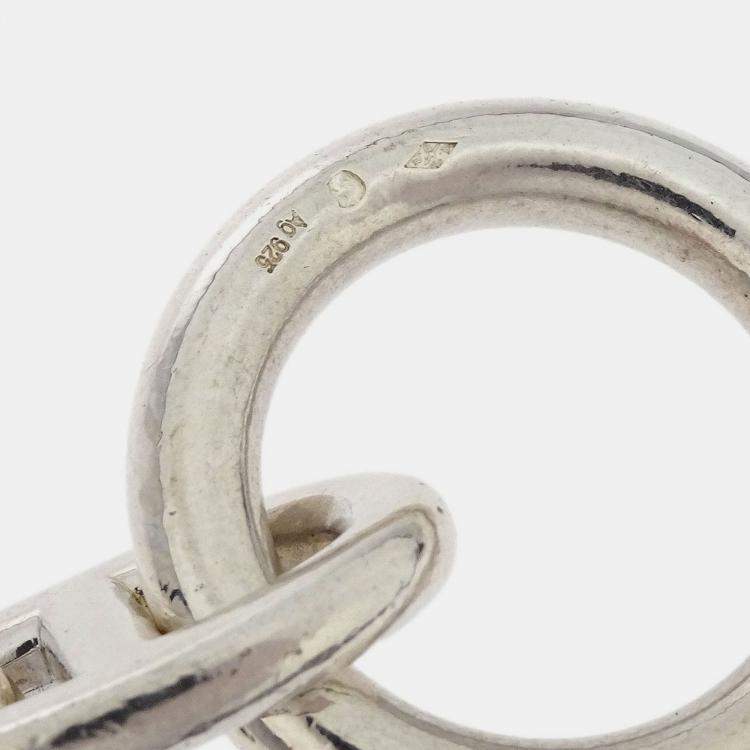 Pre Owned Hermes Chaine d'Ancre Silver TGM Ag925 Bracelet 