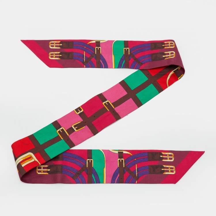 Pre Owned Hermès Multicolor Grand Manege Silk Twilly
