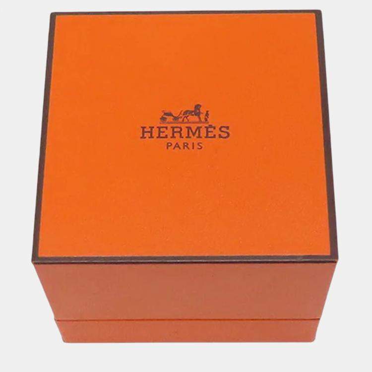 Pre Owned Hermes Caba Cityslide Clutchertige Ring Size 54/#14 Sv925