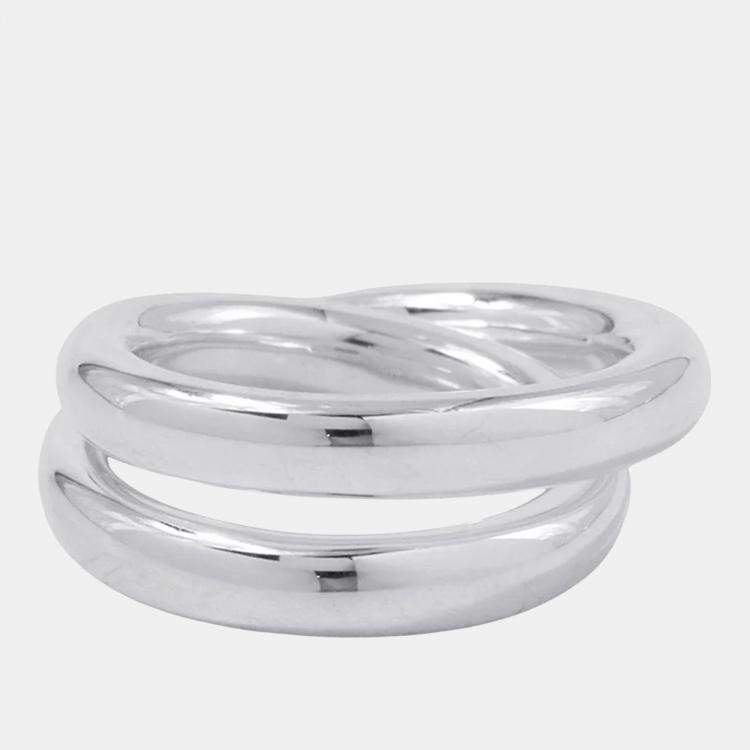 Pre Owned Hermes Caba Cityslide Clutchertige Ring Size 54/#14 Sv925