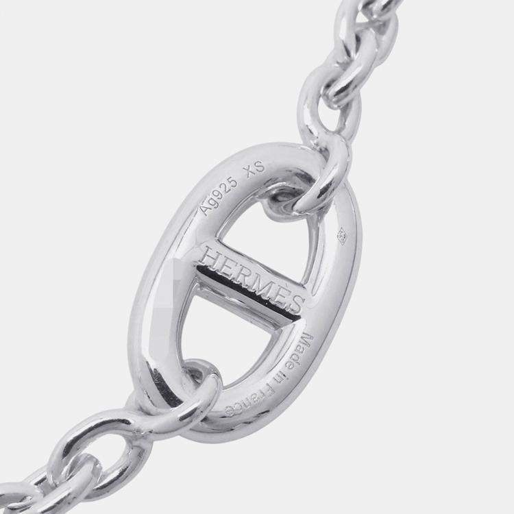 Pre Owned Hermes Chaine D'Ancre Farandole Bracelet Size Xs Sv925