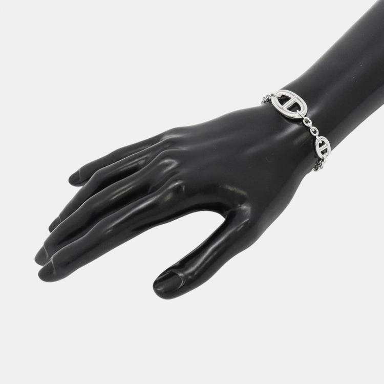 Pre Owned Hermes Chaine D'Ancre Farandole Bracelet Size Xs Sv925