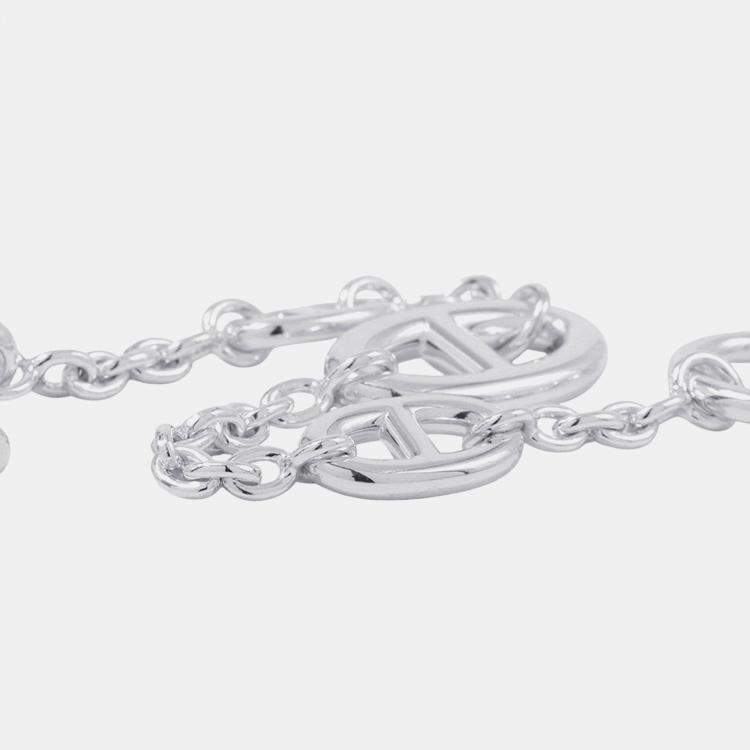 Pre Owned Hermes Chaine D'Ancre Farandole Bracelet Size Xs Sv925