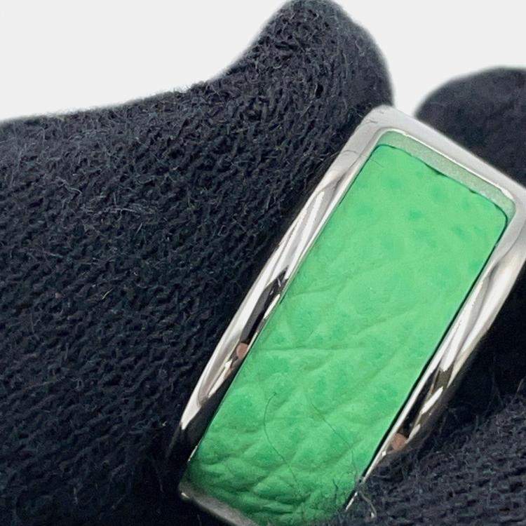 Pre Owned Hermes Ear Cuff O Lamp PM Vertcomic Metal Epsom