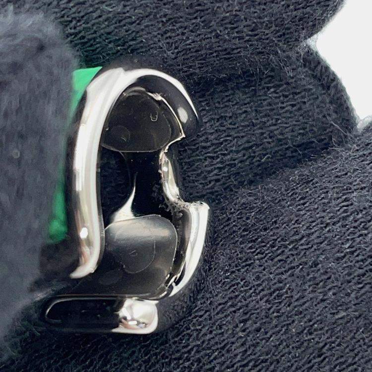 Pre Owned Hermes Ear Cuff O Lamp PM Vertcomic Metal Epsom