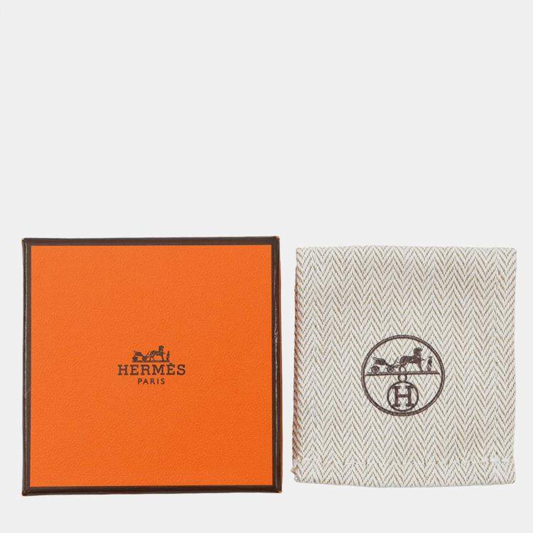 Pre Owned Hermes Ear Cuff O Lamp PM Vertcomic Metal Epsom