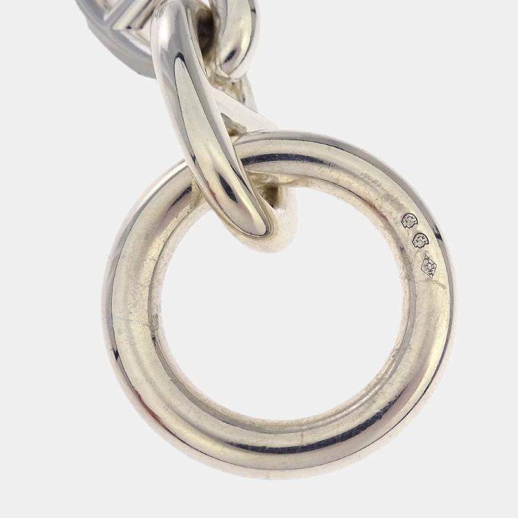 Pre Owned Hermes Chaine d'Ancre TGM Bracelet Ag925 Silver