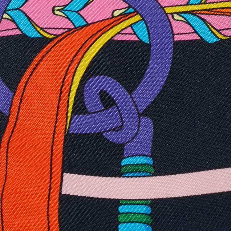 Pre Owned Hermès Blue Panoplie Equestre Silk Scarf Set