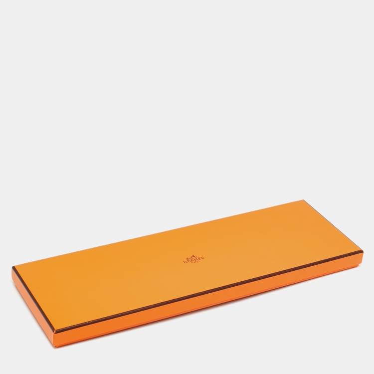 Pre Owned Hermes Orange Cotton Escale a la Plage Scarf