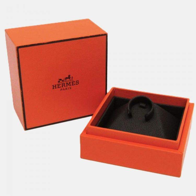 Pre Owned Hermes Chaine D'Ancre Farandole Silver No Stone Band Ring Silver