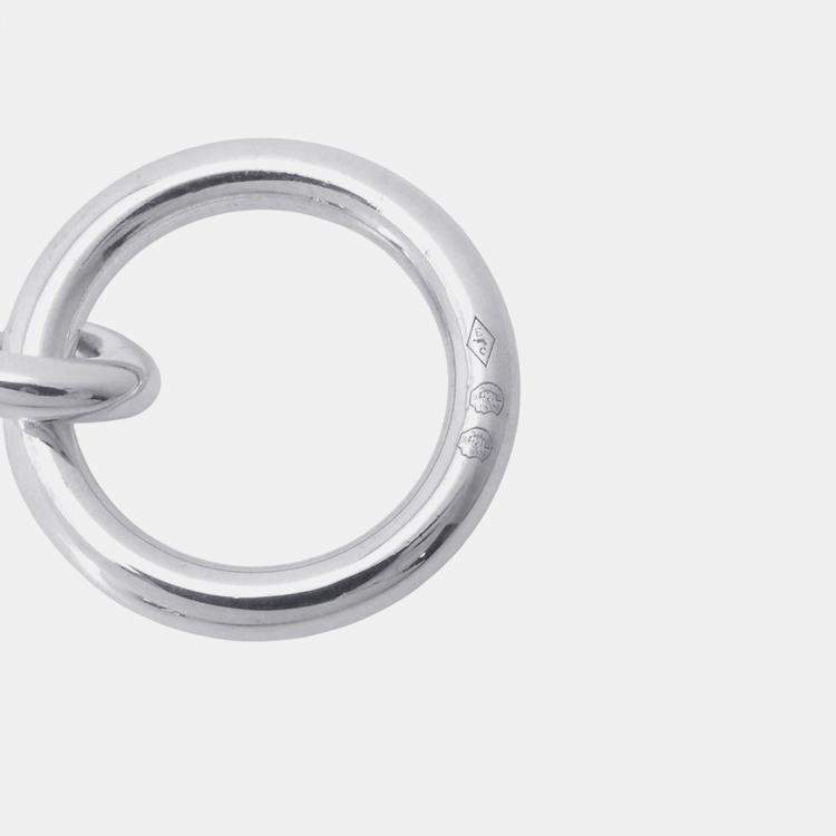 Pre Owned Hermes Chaine D'Ancre Necklace Size Pm/43 Frames Sv925