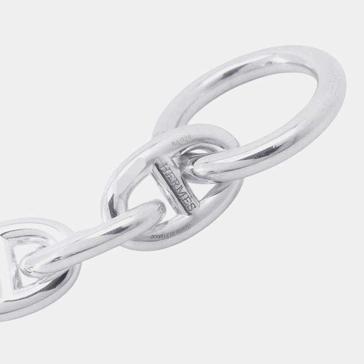 Pre Owned Hermes Chaine D'Ancre Necklace Size Pm/43 Frames Sv925