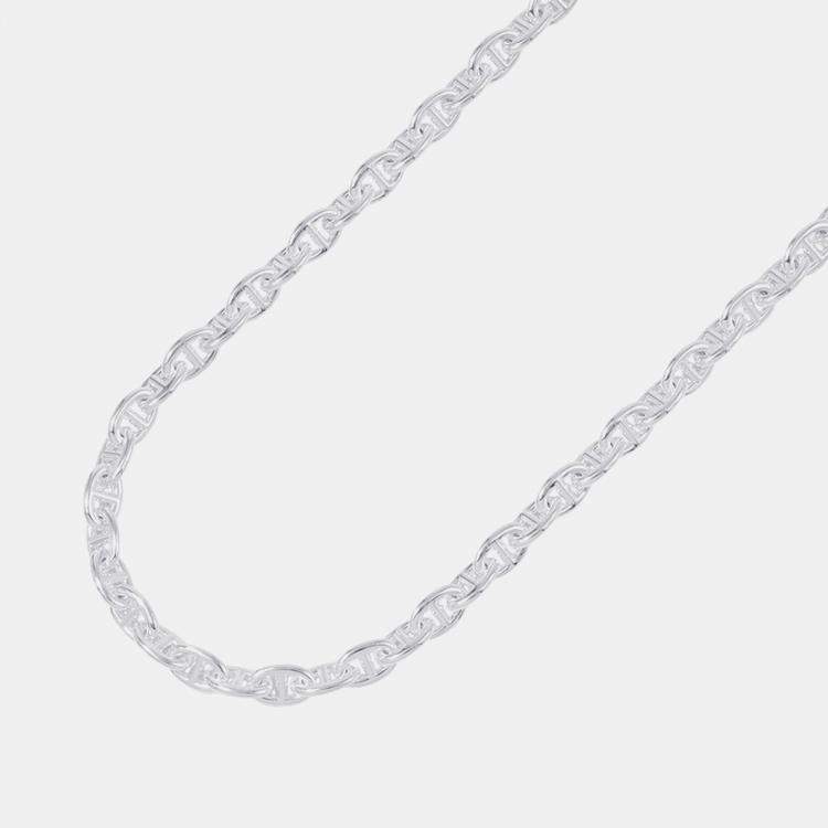 Pre Owned Hermes Chaine D'Ancre Necklace Size Pm/43 Frames Sv925
