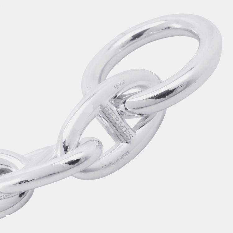 Pre Owned Hermes Chaine D'Ancre Bracelet 11 Frames Size GM Sv925