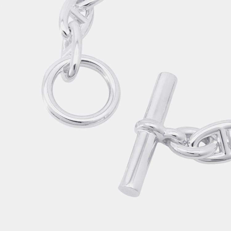 Pre Owned Hermes Chaine D'Ancre Bracelet 11 Frames Size GM Sv925