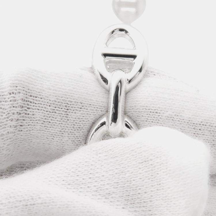 Pre Owned Hermes Chaine D'Ancre Bangle Size LG Sv925