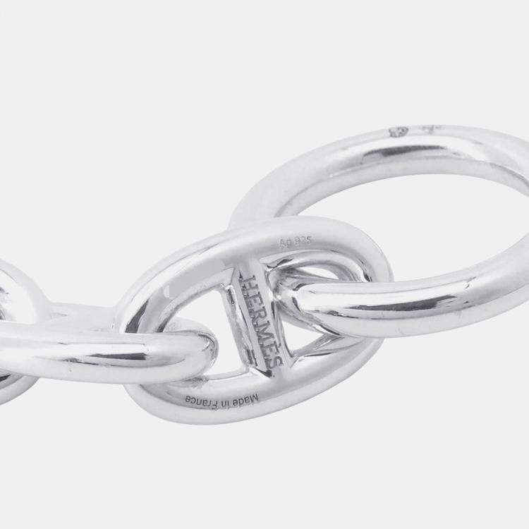Pre Owned Hermes Chaine D'Ancre Bracelet 15 Frames Size MM Sv925
