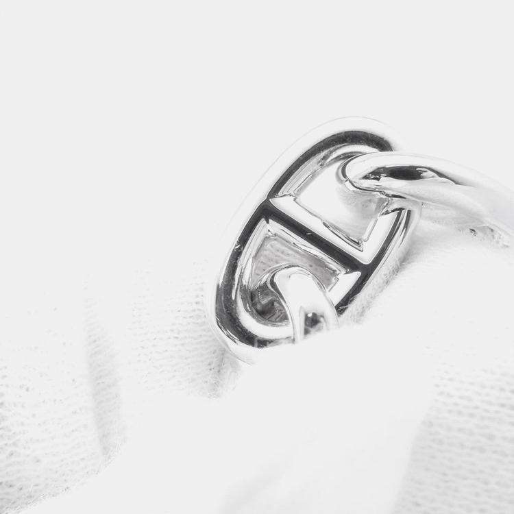Pre Owned Hermes Chaine D'Ancre Bracelet 15 Frames Size MM Sv925