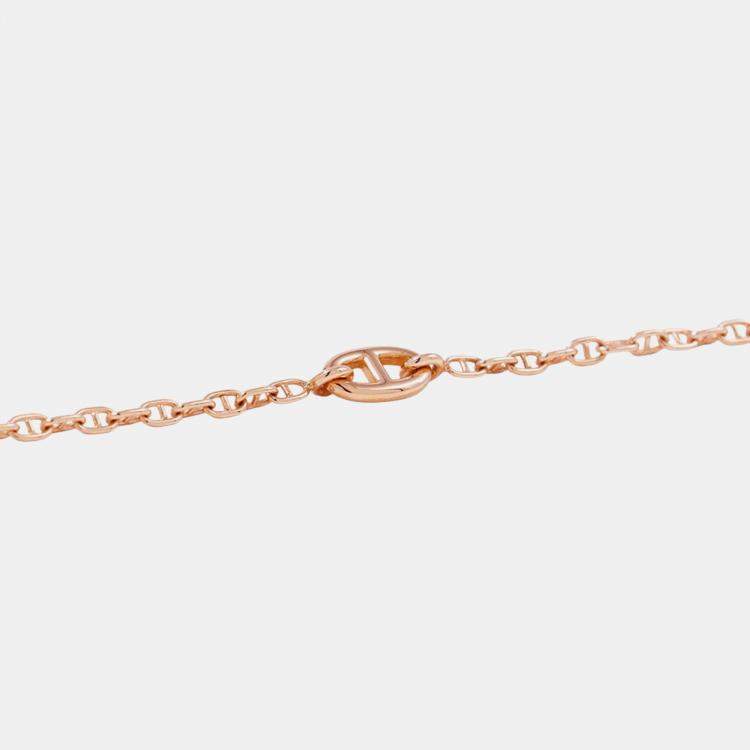 Pre Owned Hermes New Farandole Bracelet Size SH 18K Pink Gold