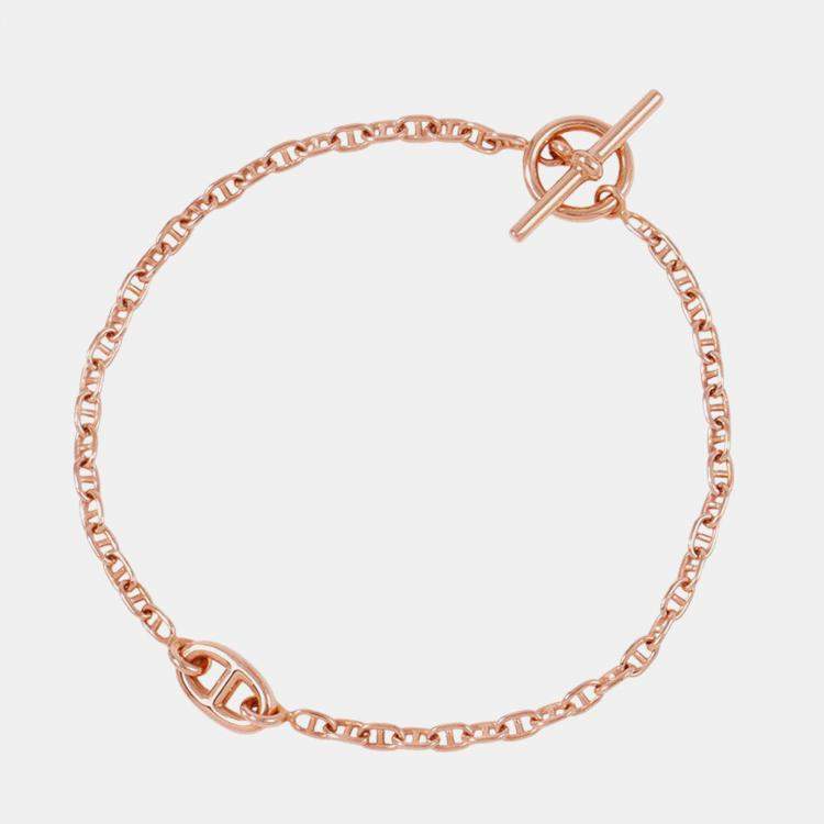 Pre Owned Hermes New Farandole Bracelet Size SH 18K Pink Gold