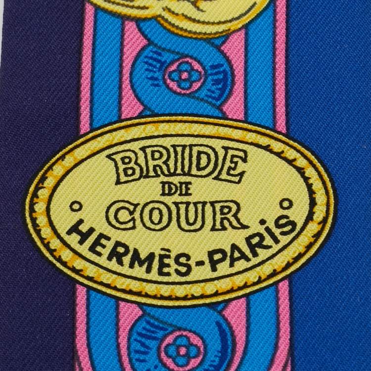 Pre Owned Hermès Blue Silk Bride De Cour Twilly