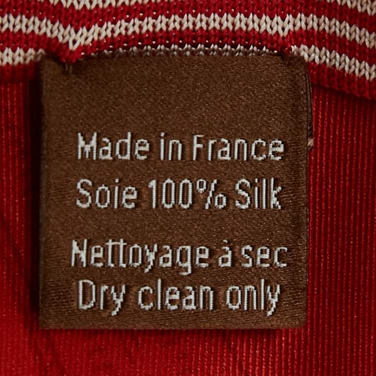 مملوكة مسبقًا Hermès Red Silk Della Cavalleria Scarf