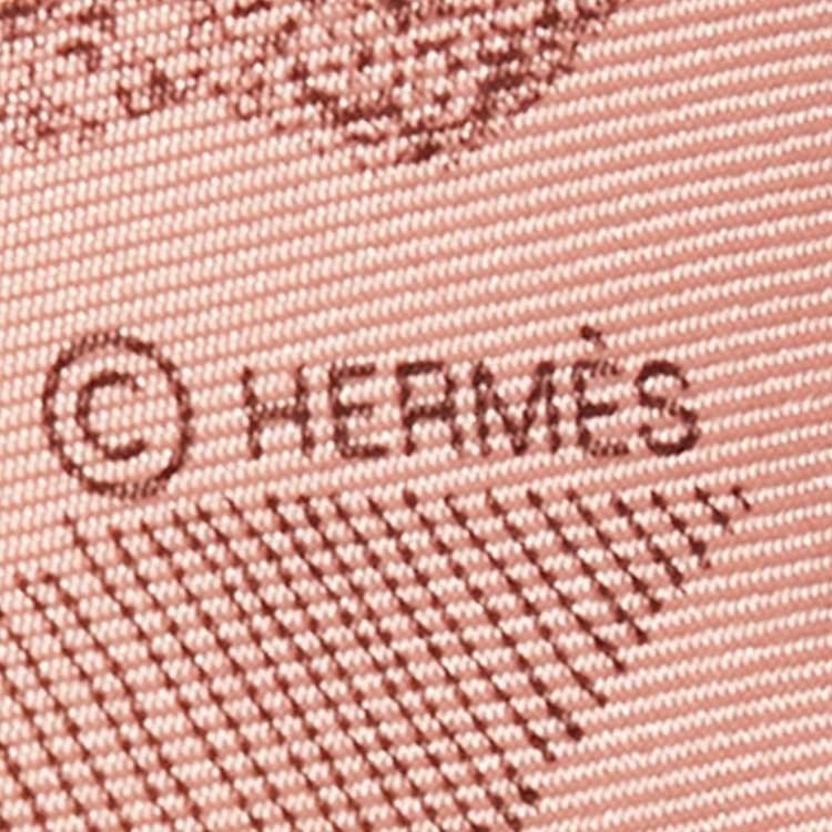 Pre Owned Hermès Pink Silk Etude Pour Une Parure de Gala Scarf