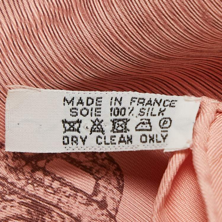 Pre Owned Hermès Pink Silk Etude Pour Une Parure de Gala Scarf
