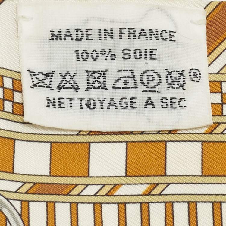 Pre Owned Hermès Brown Silk Brides et Gris-Gris Twilly