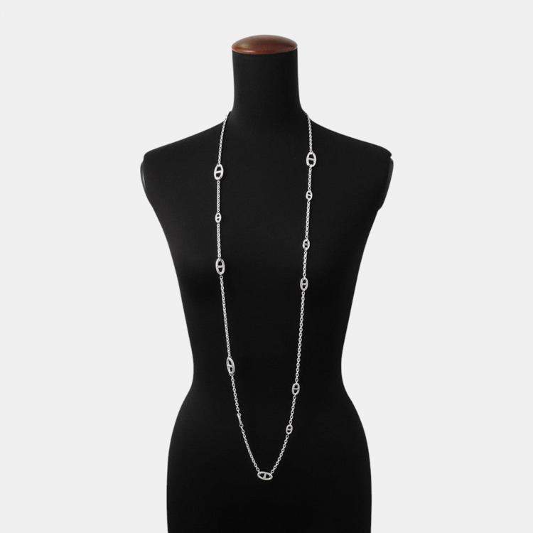 Pre Owned Hermes Farandole Long Necklace Size 120 Sv925