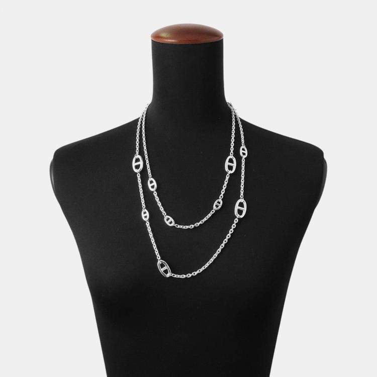 Pre Owned Hermes Farandole Long Necklace Size 120 Sv925