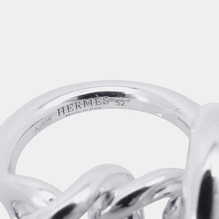 Pre Owned Hermes Croisette Ring Size Mm/52 Sv925