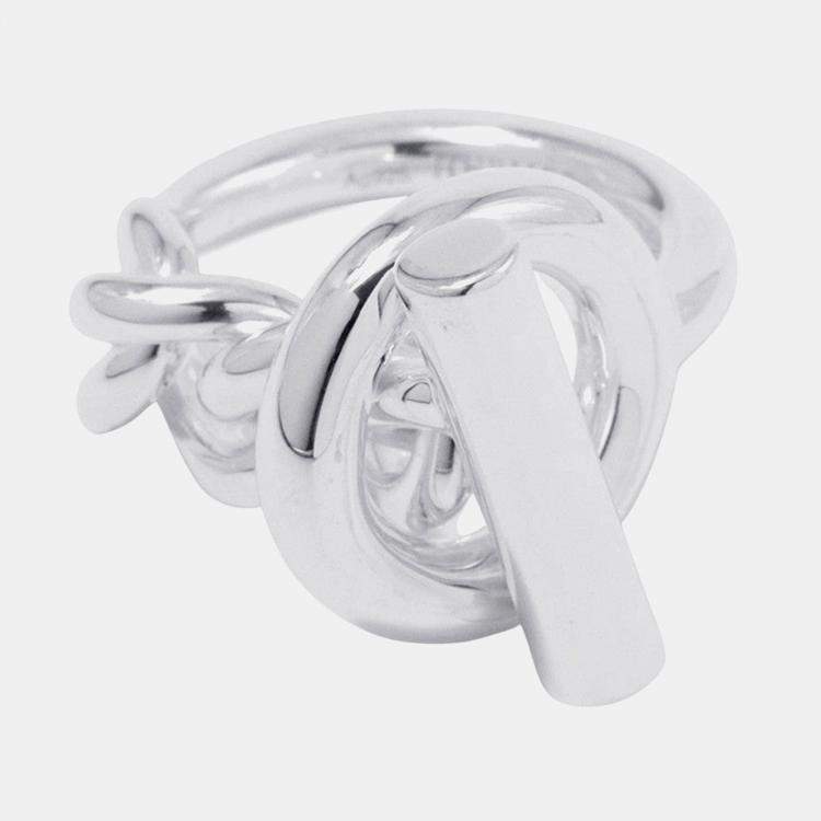 Pre Owned Hermes Croisette Ring Size Mm/52 Sv925