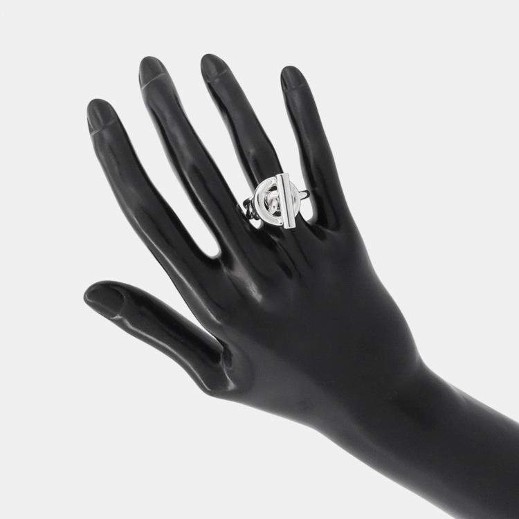 Pre Owned Hermes Croisette Ring Size Mm/52 Sv925