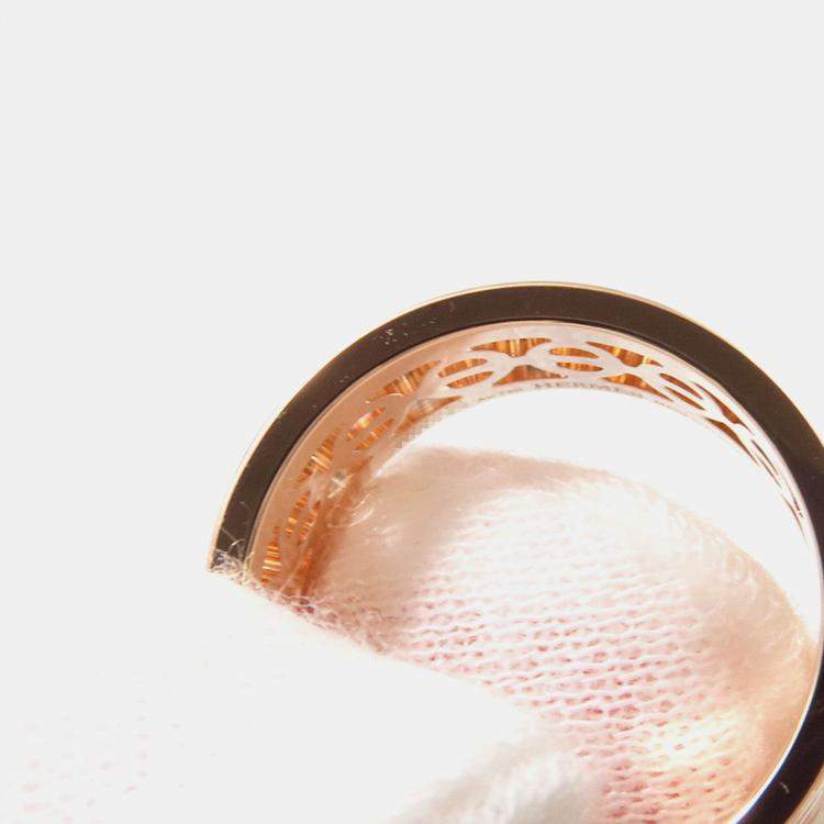 Pre Owned خاتم هيرمس شين دانكر ديفاين مقاس 51/#11 بي إم 00051 ذهب وردي عيار 18 قيراط