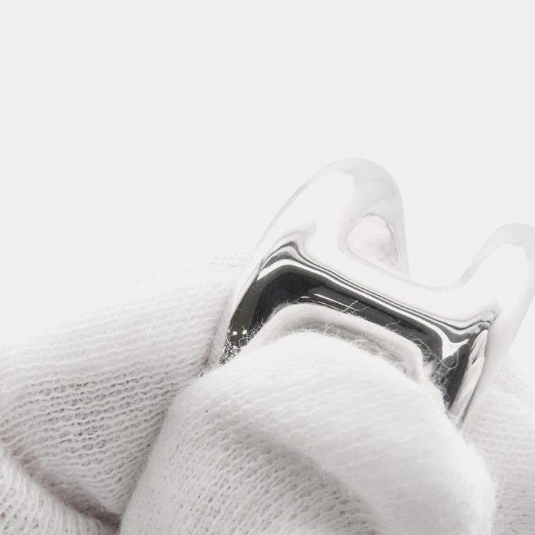 Pre Owned Hermes Osmoz Ring Size Gm EU 53 Silver 925