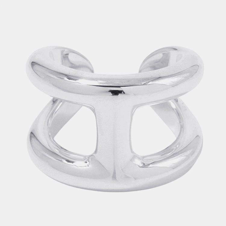 Pre Owned Hermes Osmoz Ring Size Gm EU 53 Silver 925