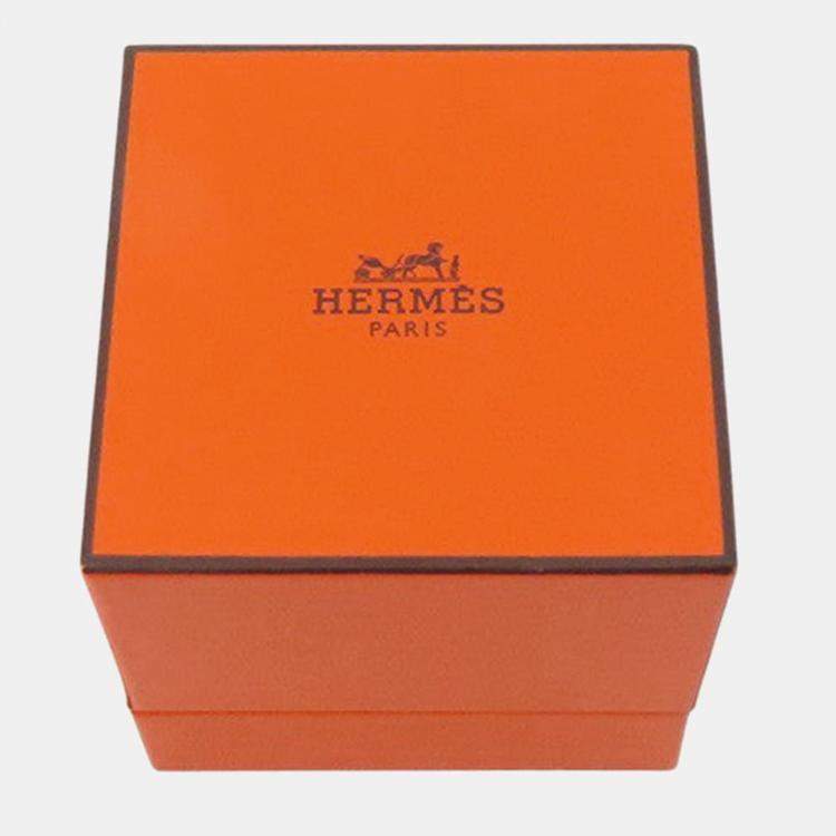 Pre Owned Hermes Osmoz Ring Size Gm EU 53 Silver 925